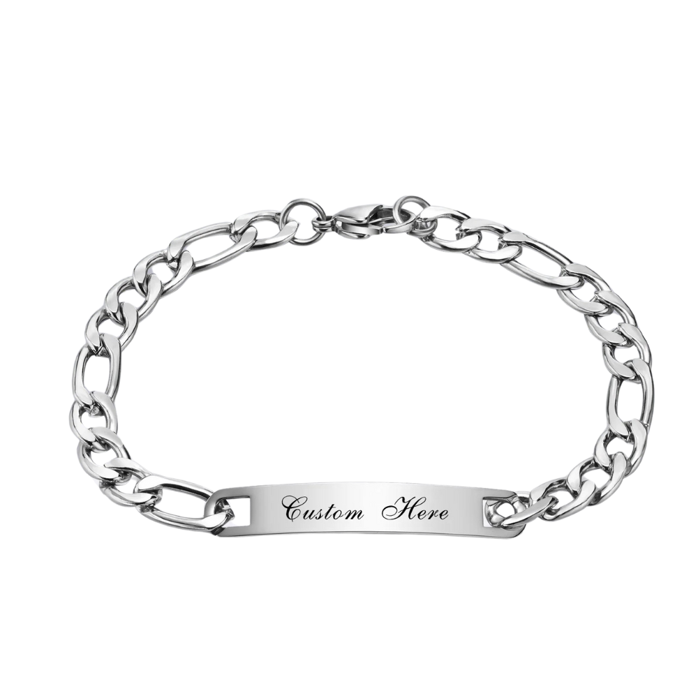 Roestvrijstalen Heren Armband met Gravure - Stainless Steel